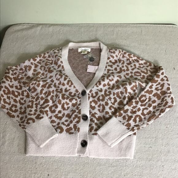 Jessica Simpson Women’s Cheetah Print Cropped Sweater/ Tank Set Size Sm. NWT - Picture 2 of 9